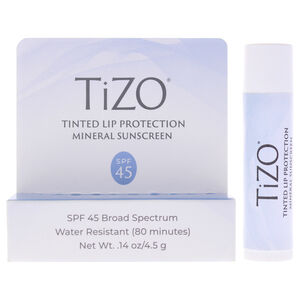 Tinted Lip Protection SPF 45 by Tizo for Unisex - 0.14 oz Lip Balm